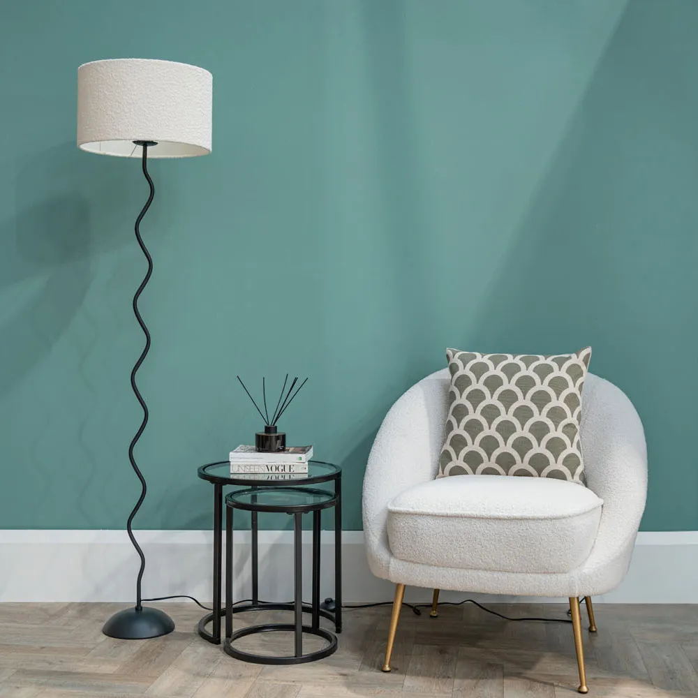Wiggle Floor Lamp - Cream, Metal
