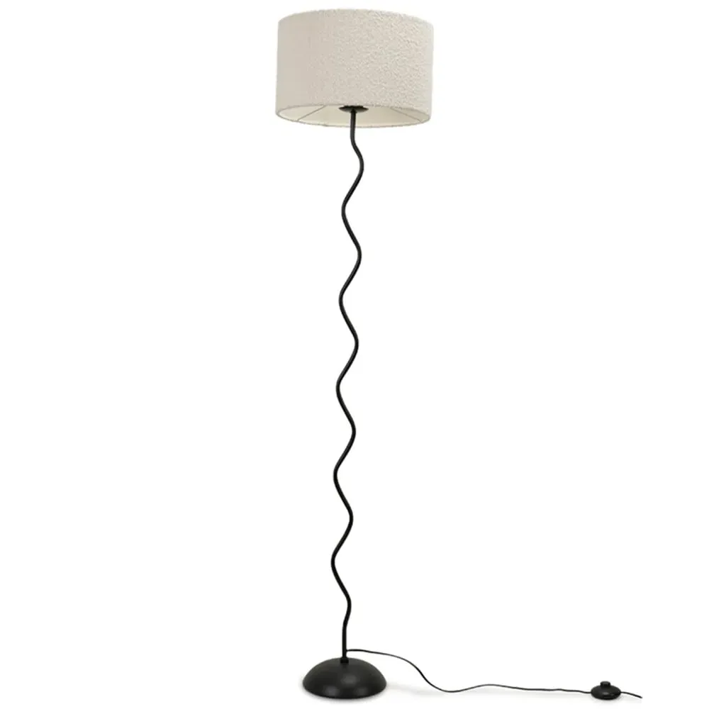 Wiggle Floor Lamp - Cream, Metal