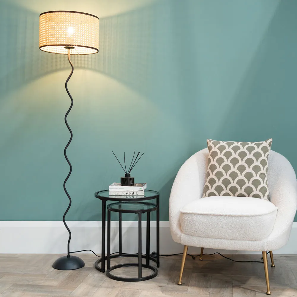 Wiggle Floor Lamp - Natural, Metal