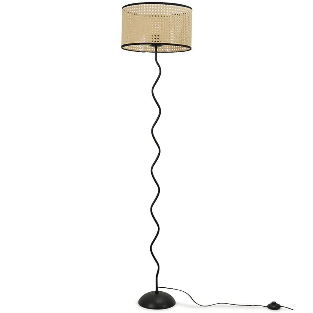 Wiggle Floor Lamp - Natural, Metal
