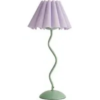 Wiggle Pleated Scallop Shade Table Lamp - Green, Lilac