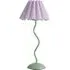 Wiggle Pleated Scallop Shade Table Lamp - Green, Lilac