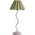 Wiggle Pleated Scallop Shade Table Lamp with LED Bulb - Purple