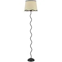 Wiggle Scallop LED Floor Lamp with Black Edge - Black, Metal
