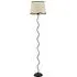 Wiggle Scallop LED Floor Lamp with Black Edge - Black, Metal