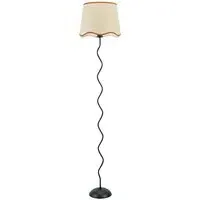 Wiggle Scallop LED Floor Lamp with Rust Edge - Black, Metal