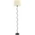 Wiggle Scallop LED Floor Lamp with White Edge - Black, Metal