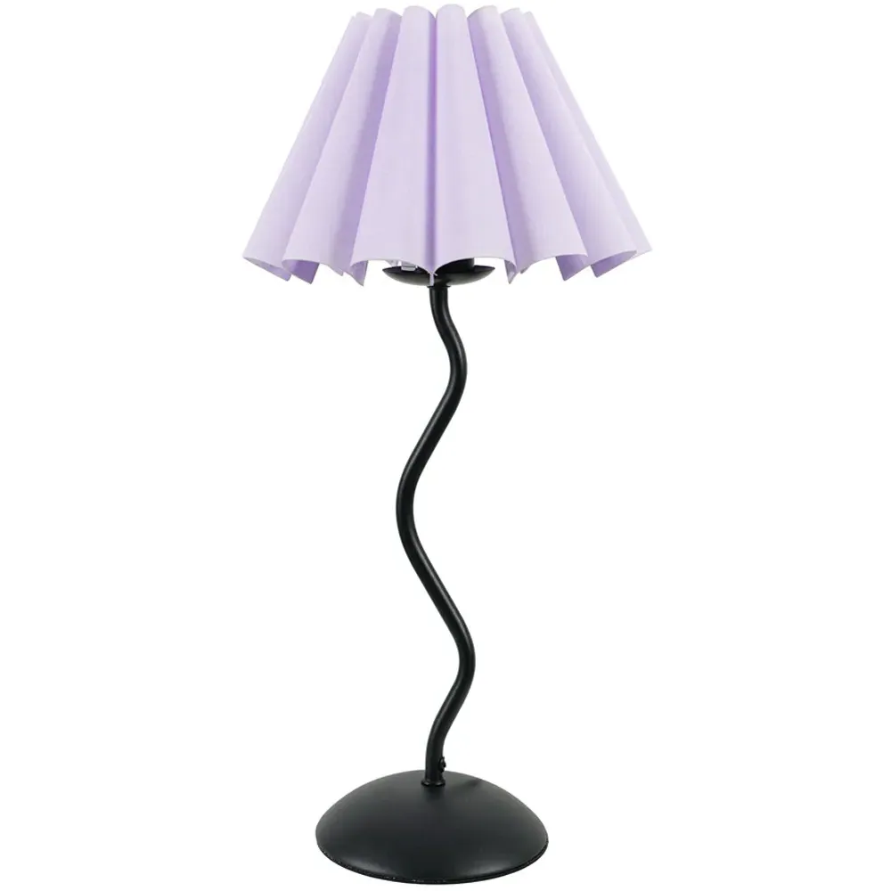 Wiggle Scallop Shade LED Table Lamp - Black