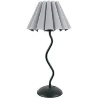 Wiggle Scallop Shade LED Table Lamp - Grey, Metal