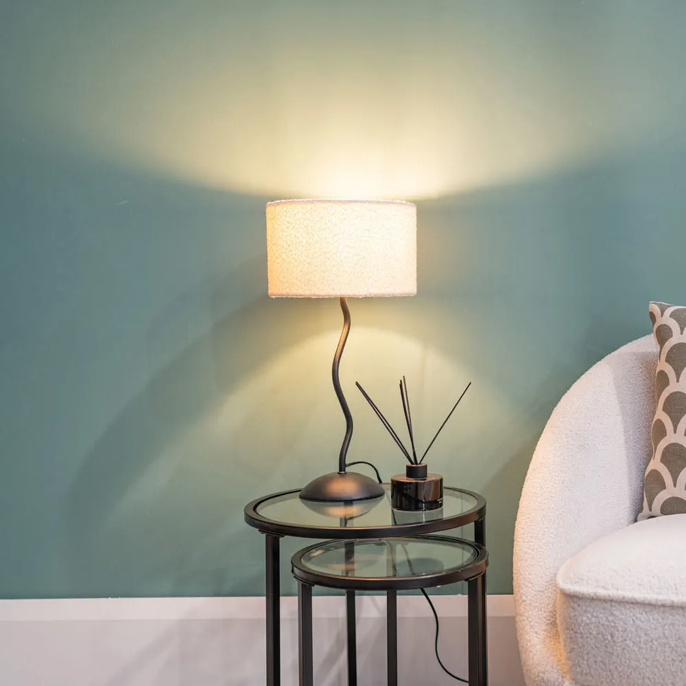 Wiggle Table Lamp - Cream, Metal