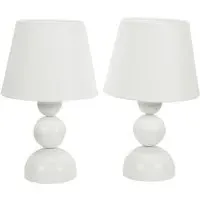 Winnie Stacked Globe Touch LED Table Lamp Set of 2 - Cream