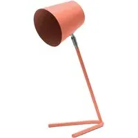 Woody Dome Shade Freestanding LED Floor Lamp - Pink, Wood