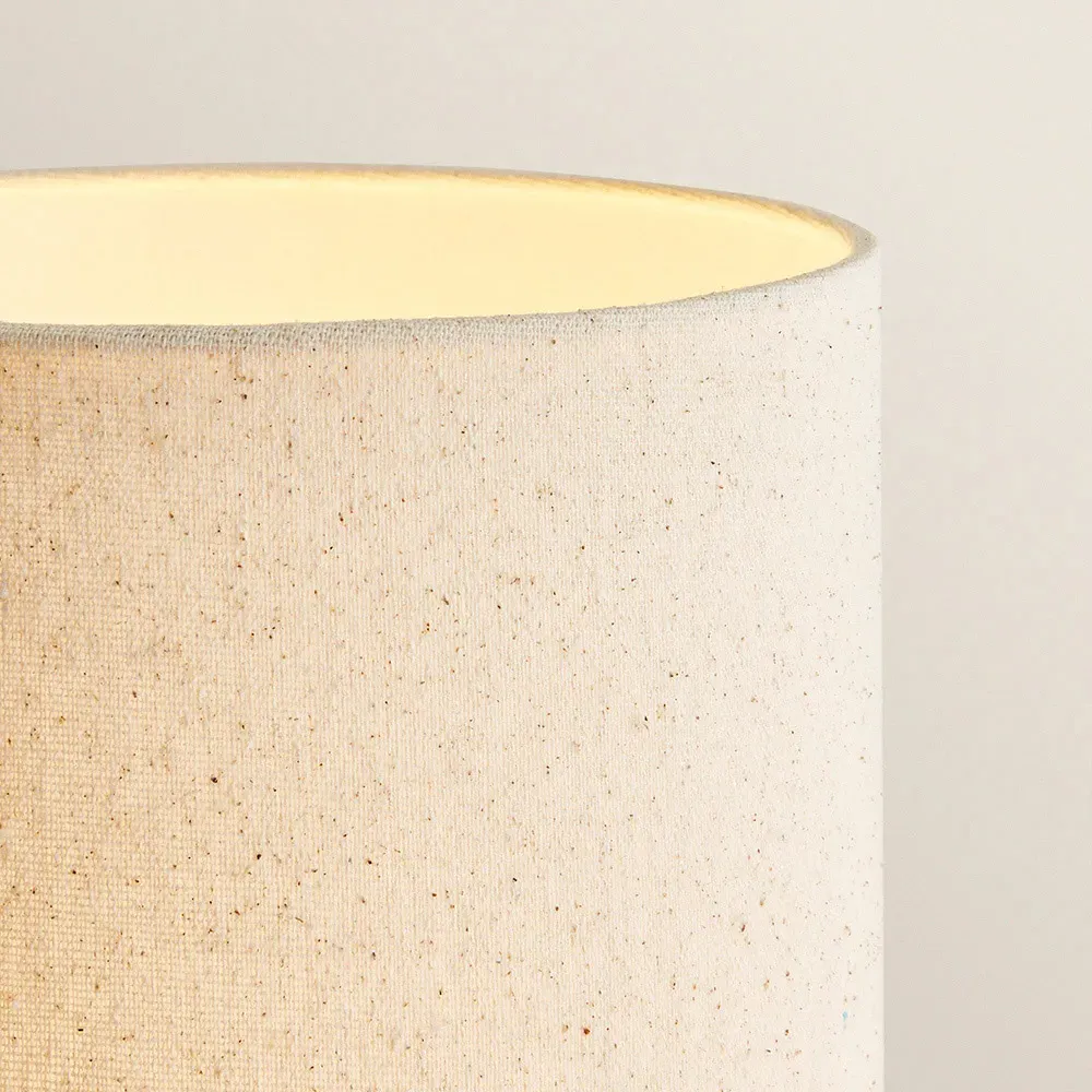 Wyatt Tall Floor Lamp with LED - Cream, Walnut Wood