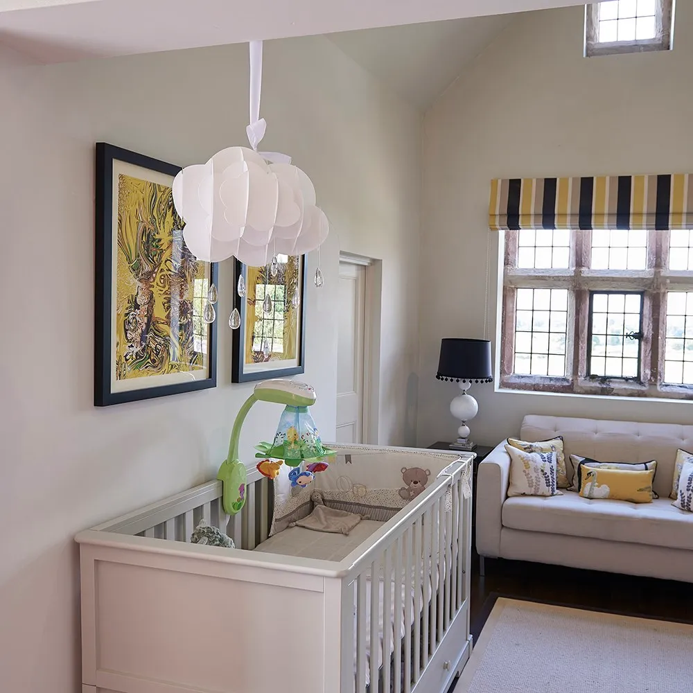 XL Cloud Pendant Light Shade with Rain - White, PVC