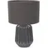 Zak Pleated Table Lamp - Grey, Ceramic