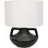 Zoe Linen Drum Shade Ceramic Vase Table Lamp - Black