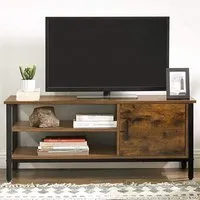 Vasagle Single Door TV Unit with Storage - Brown