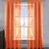 Alessandria Shimmer Voile Panel Curtain - Orange, Polyester