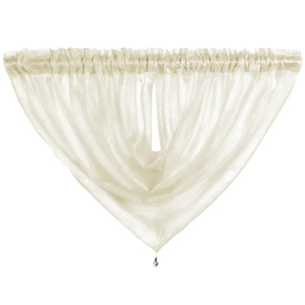 Alessandria Slot Top Swag Voile Panel Curtain - Cream, Polyester