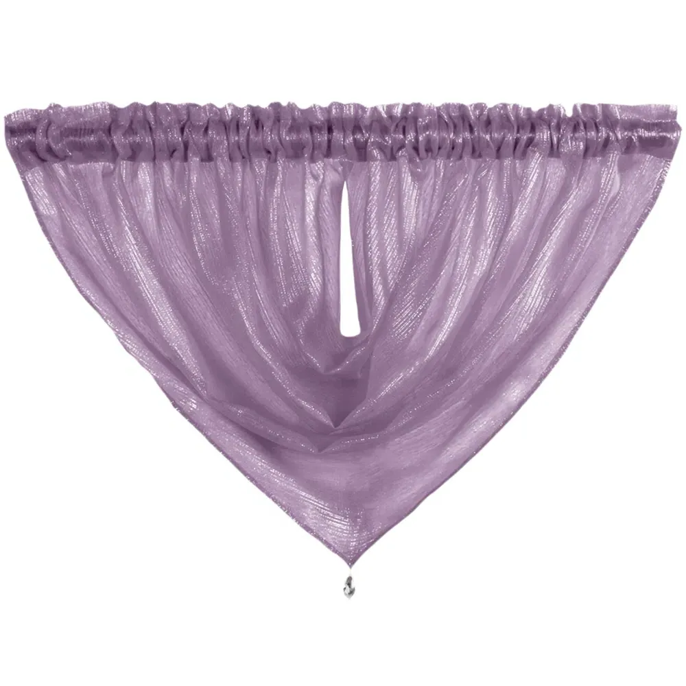 Alessandria Slot Top Swag Voile Panel Curtain - Mauve, Polyester