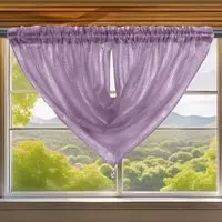 Alessandria Slot Top Swag Voile Panel Curtain - Mauve, Polyester