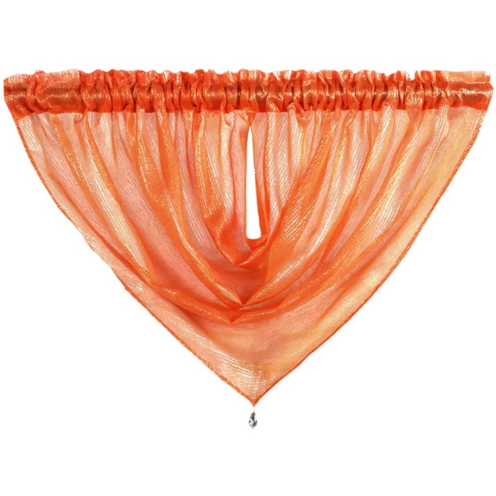 Alessandria Slot Top Swag Voile Panel Curtain - Orange, Polyester