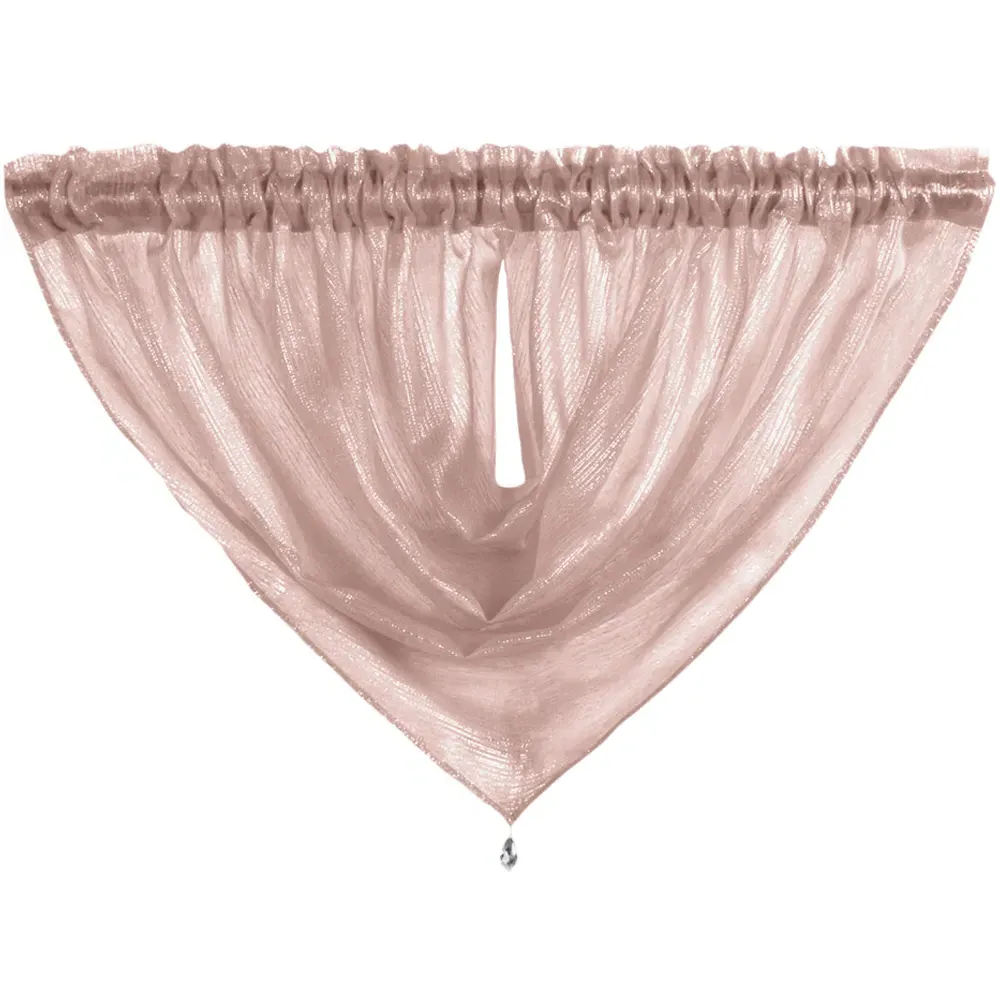 Alessandria Slot Top Swag Voile Panel Curtain - Pink, Polyester