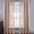 Alessandria Slot Top Voile Panel Curtain - Blush Pink, Polyester
