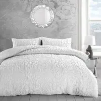 Alini Super King Size Quilted Duvet Set - White, Microfibre