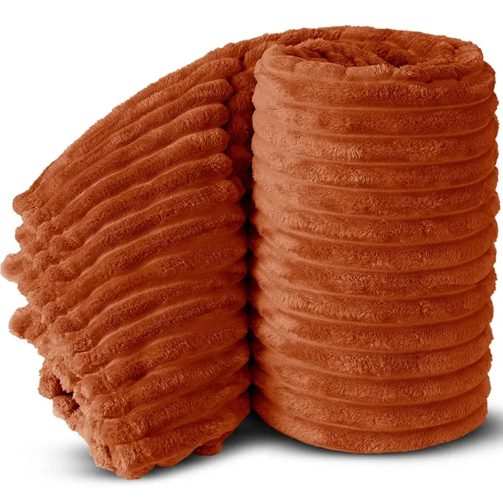 Bellissima Extra Large Plush Throw - Orange