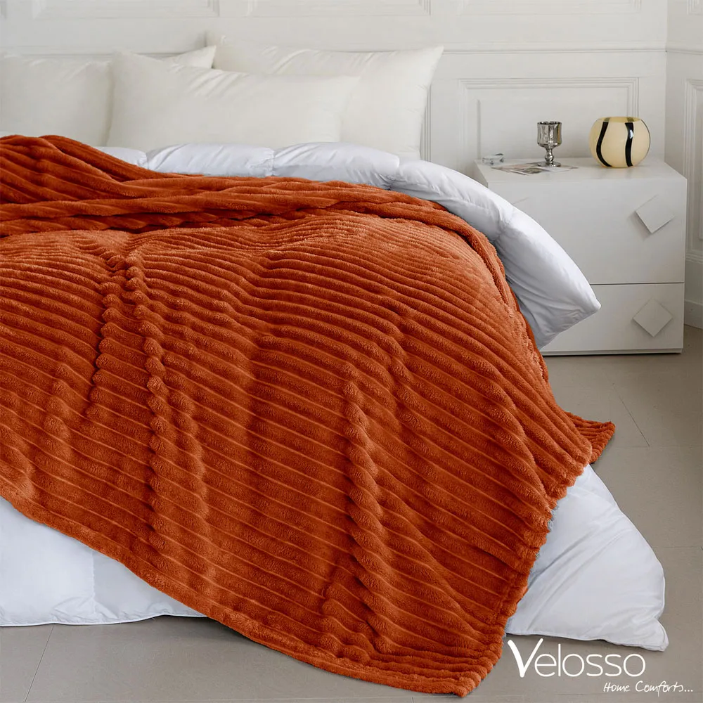 Bellissima Medium Plush Throw - Orange