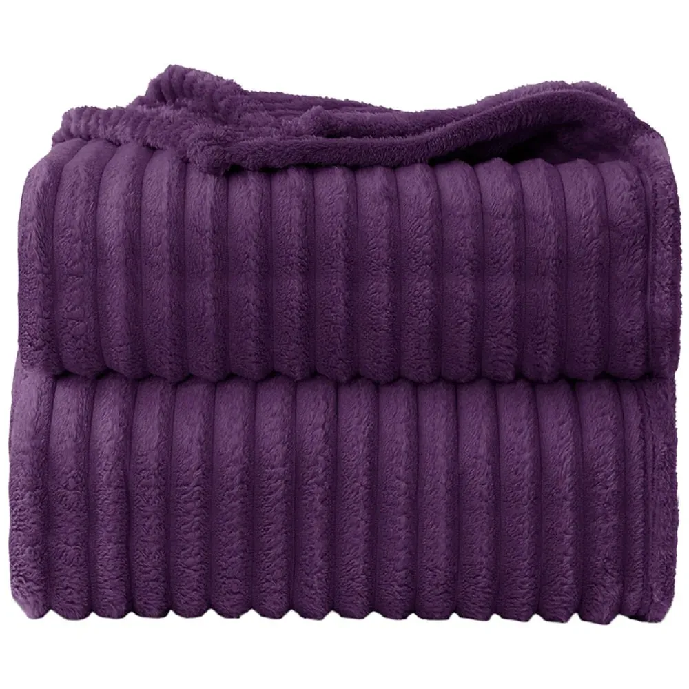 Bellissima Plush Throw - Aubergine