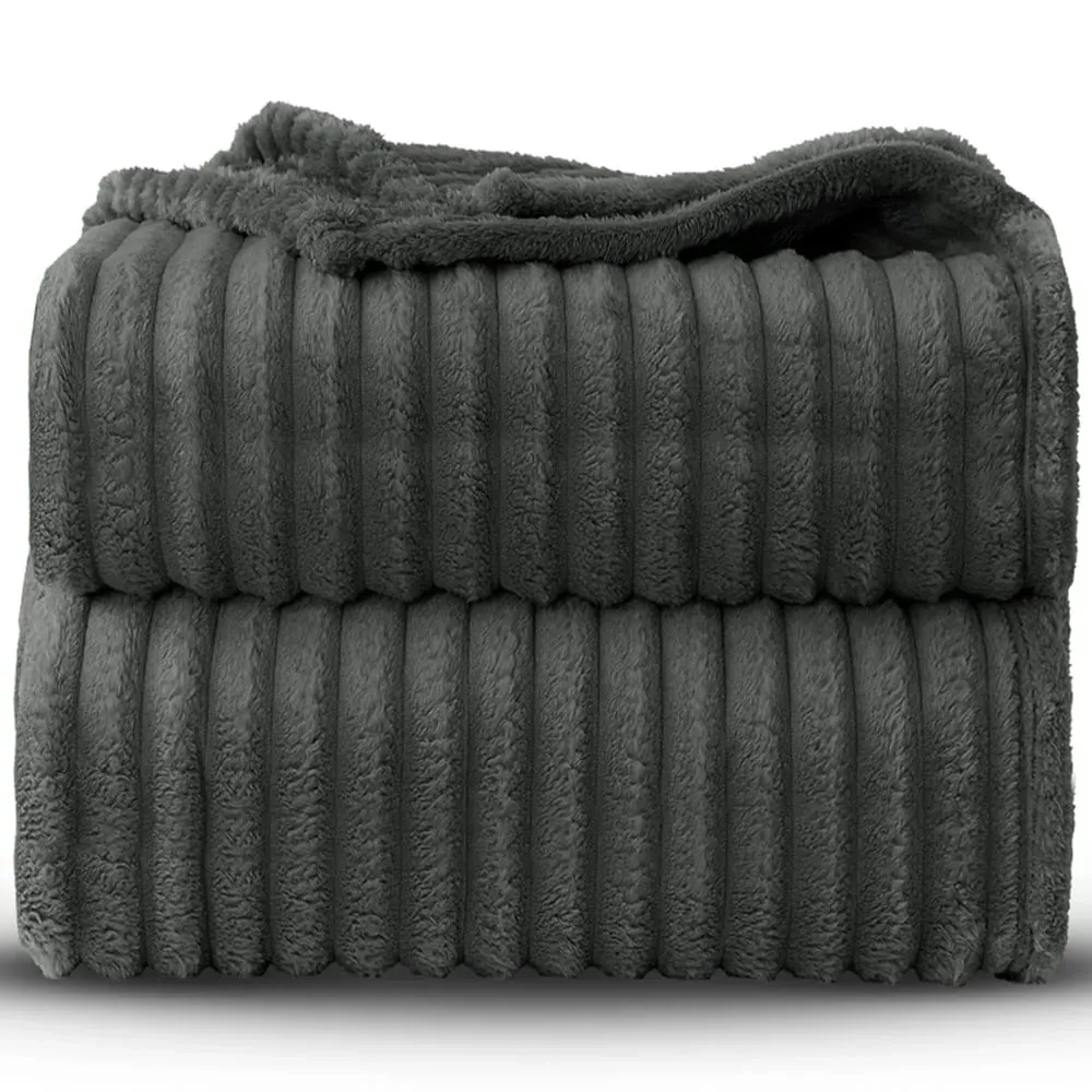 Bellissima Plush Throw - Charcoal