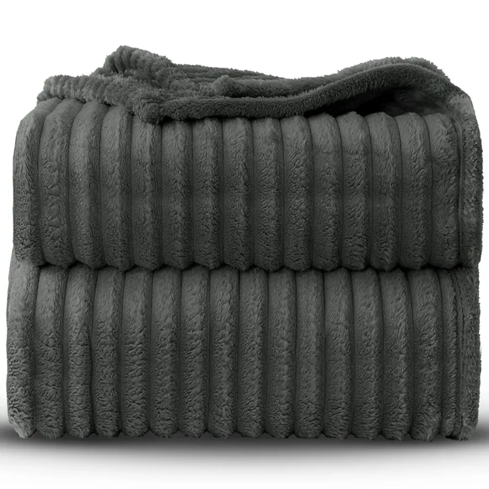 Bellissima Plush Throw - Charcoal