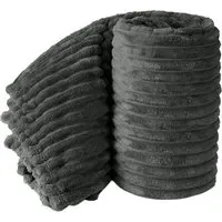 Bellissima Plush Throw - Charcoal