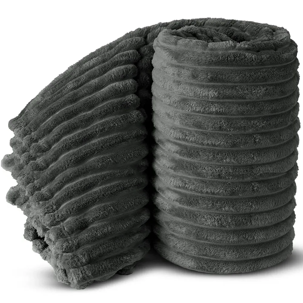 Bellissima Plush Throw - Charcoal