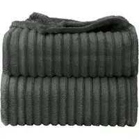 Bellissima Plush Throw - Charcoal