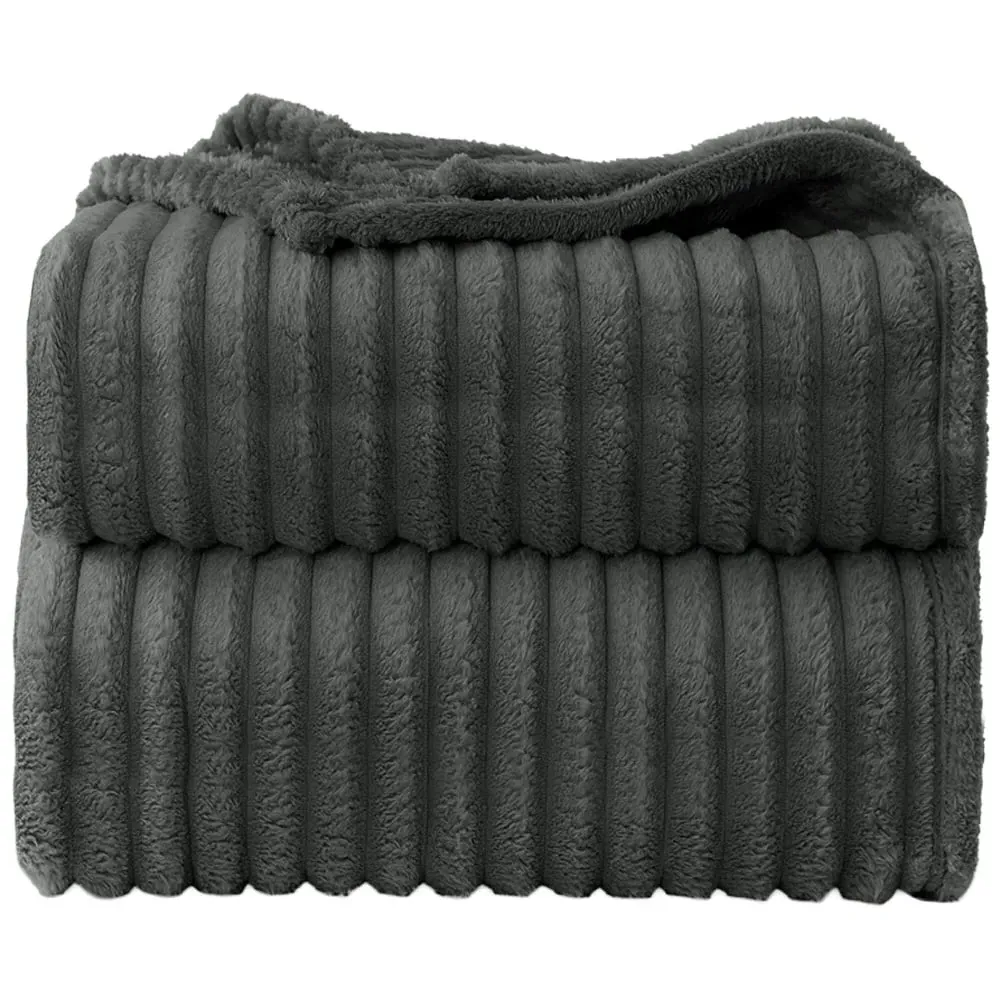 Bellissima Plush Throw - Charcoal