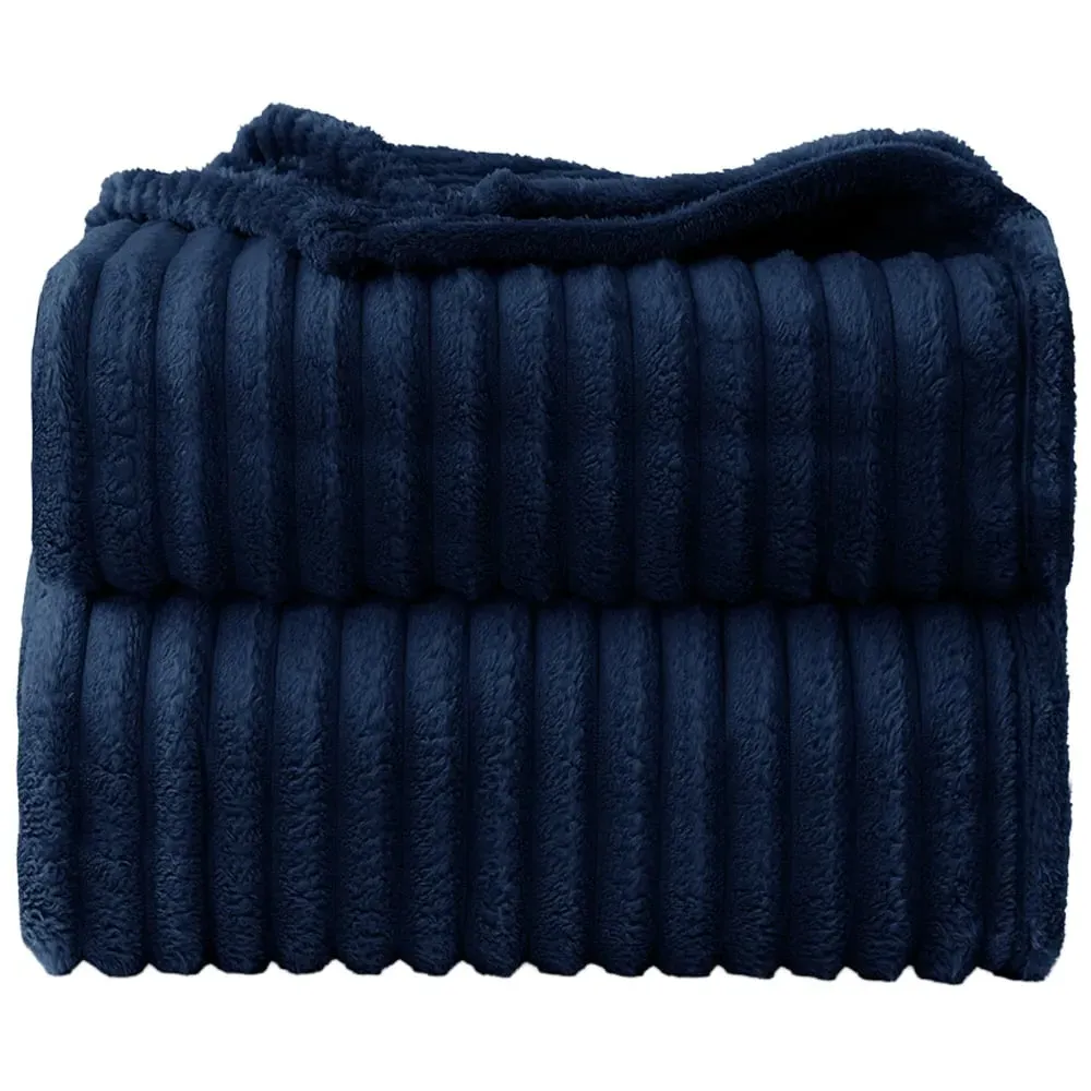 Bellissima Plush Throw - Navy, Velvet