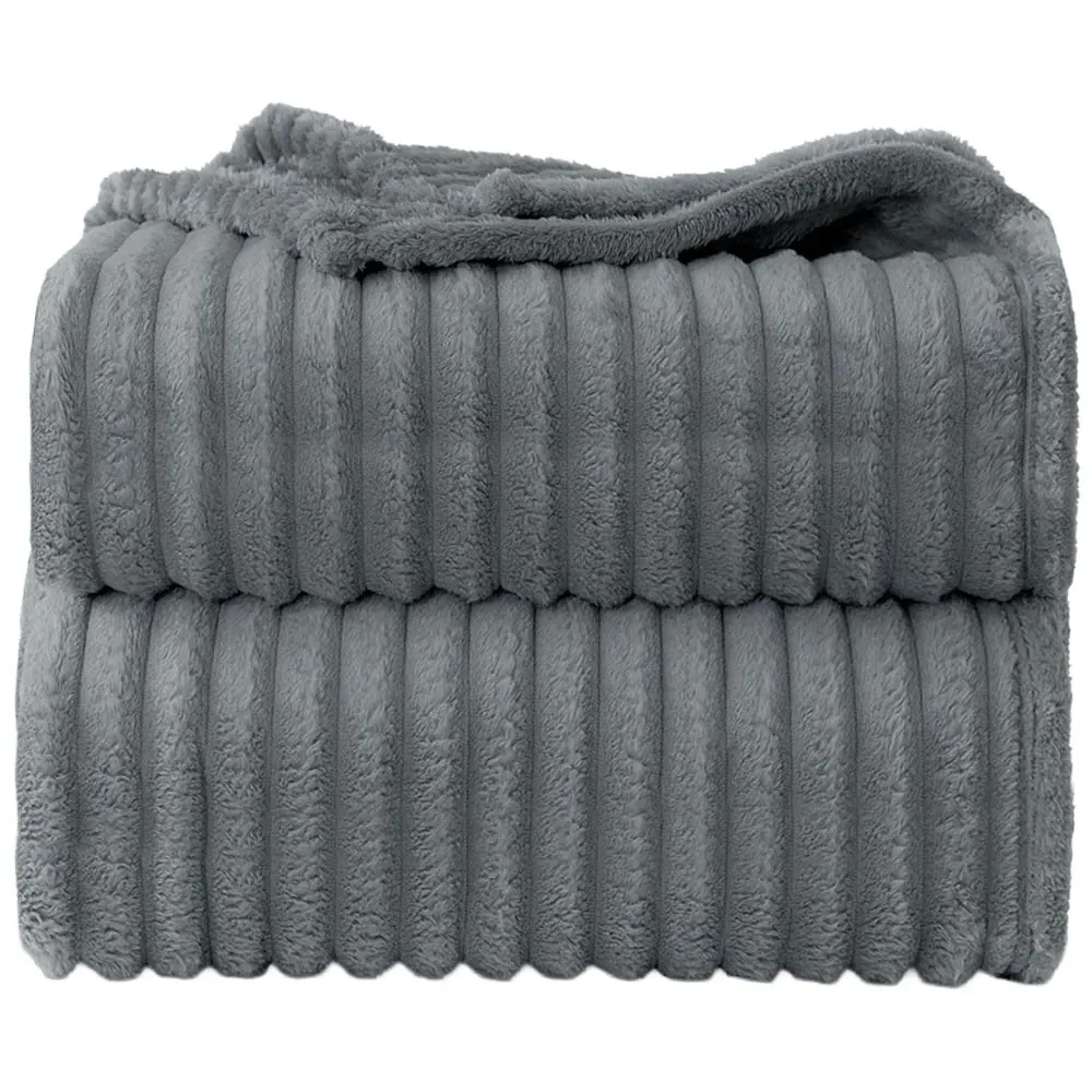 Bellissima Plush Throw - Silver, Velvet