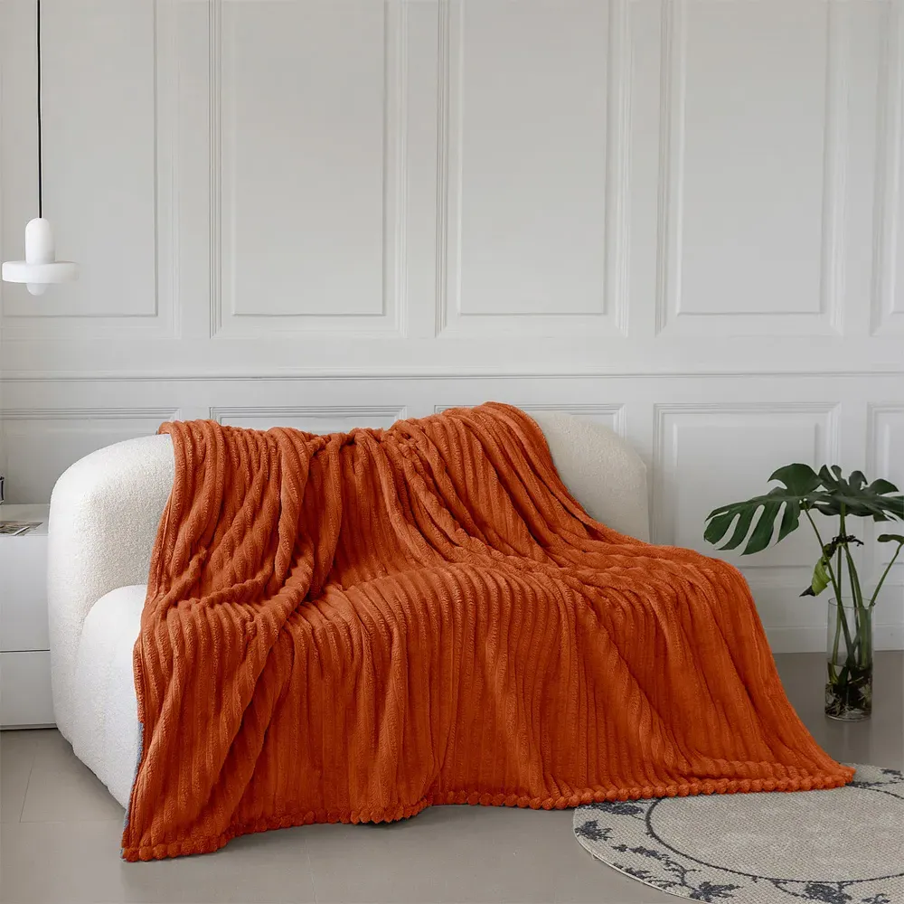 Bellissima Small Plush Throw - Orange