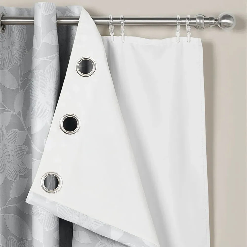 Blackout Eyelet Curtain Lining - White image