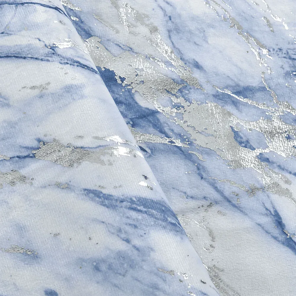 Blue Marble Sherpa Throw 150 x 200cm - Blue