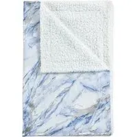 Blue Marble Sherpa Throw 150 x 200cm - Blue