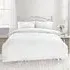 Calais King Size Crinkle Duvet Set - White