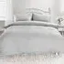 Calais Single Crinkle Duvet Set - Grey
