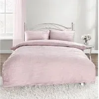 Calais Single Crinkle Duvet Set - Pink