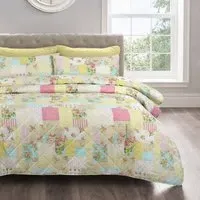 Candice Single Patchwork Bedspread Set - Multi, Polycotton