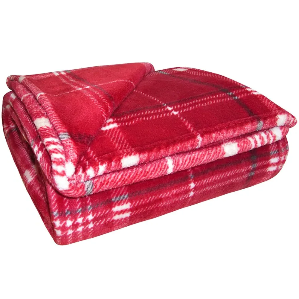 Check Throw - Wine, Flannel