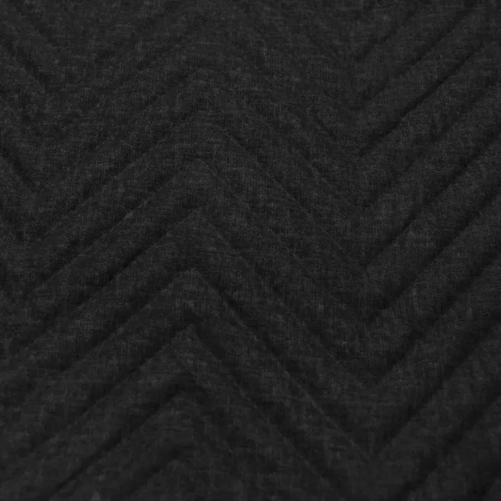 Chevron Door Curtain - Black